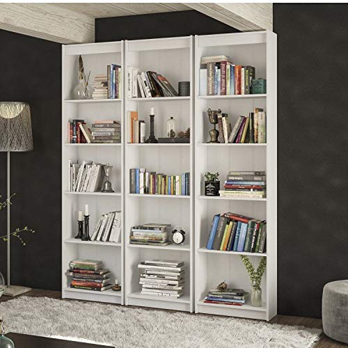 Estante para Livros Modular Biblioteca Siena Móveis Branco