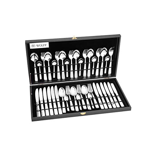 Faqueiro 48 Pcs De Aço Inox Pisa C/estojo Wolff Pisa Única